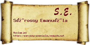 Sárossy Emanuéla névjegykártya